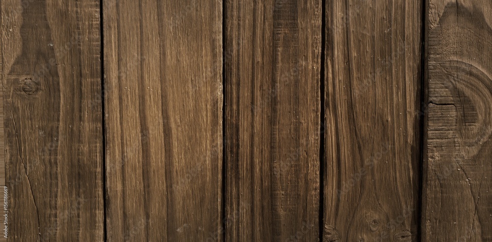 Fototapeta premium Displaying weathered vertical wooden planks in flat design, highlighting grain patterns and knots