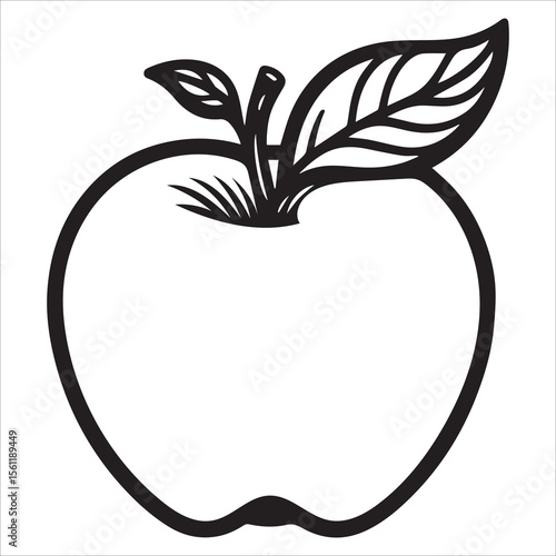 Minimalist Apple Line Art Vector Design