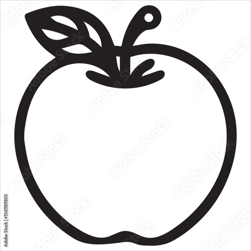 Minimalist Apple Line Art Vector Design