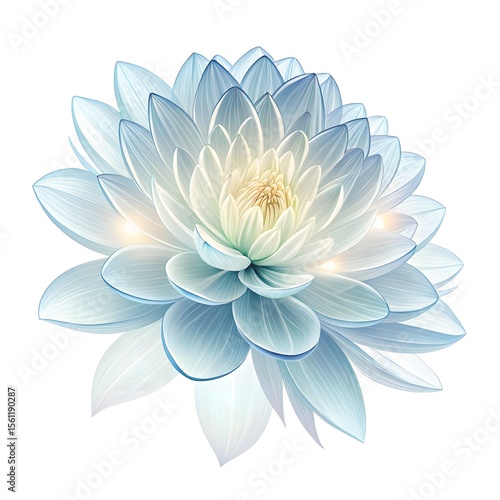 Wallpaper Mural Ethereal glowing lotus with layered translucent petals on a dark background. Torontodigital.ca