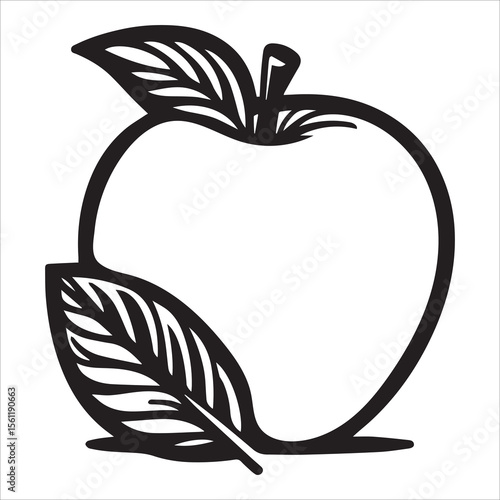 Minimalist Apple Line Art Vector Design