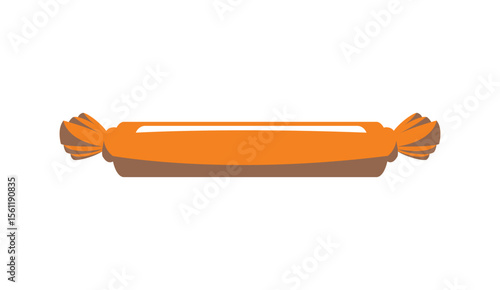 Long Sausage Vector Illustration