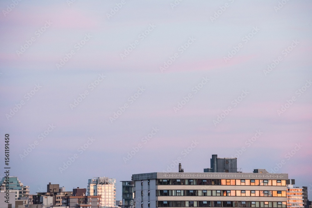 Obraz premium City against sky during sunset