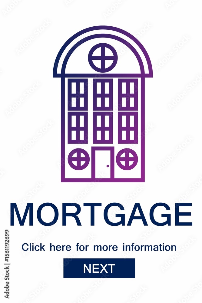 Fototapeta premium Composite image of mortgage text with icon