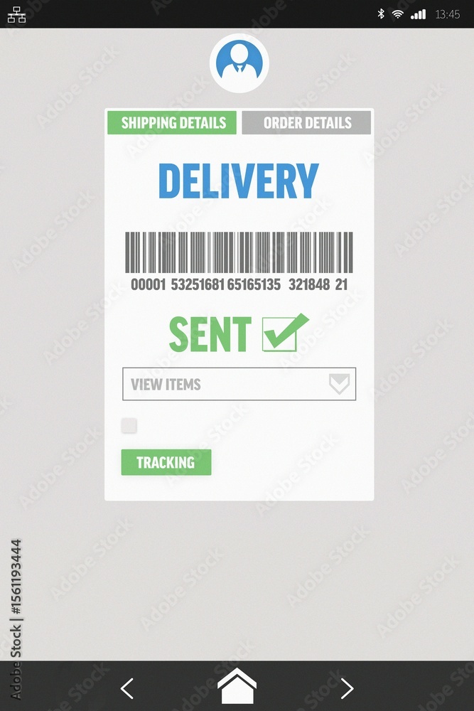 Obraz premium Digital composite image of delivery report