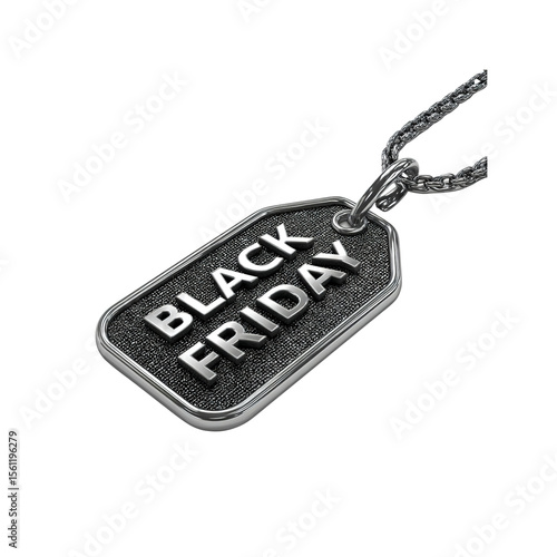 Black Friday Sale Tag Pendant - 3D Render