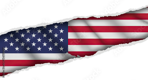 Ripped American Flag Reveals a Hidden Truth: A Symbolic Representation of Division and Hope in the USA