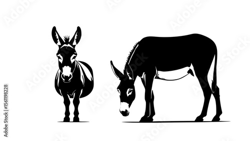 strong donkey , donkey vector