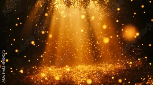 Wallpaper Mural Golden light filtering through a mystical forest Torontodigital.ca