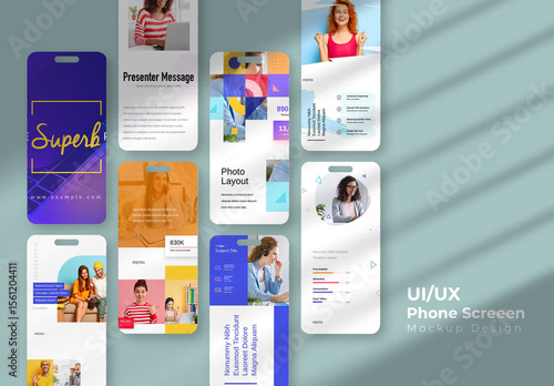 UI UX Phone Screen Mockup Design