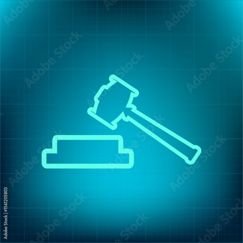 Vector icon on a blue background with a gradient