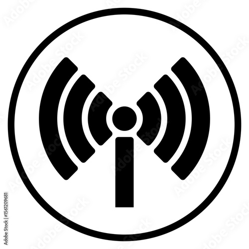radio antenna glyph icon