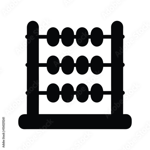 old abacus on white background