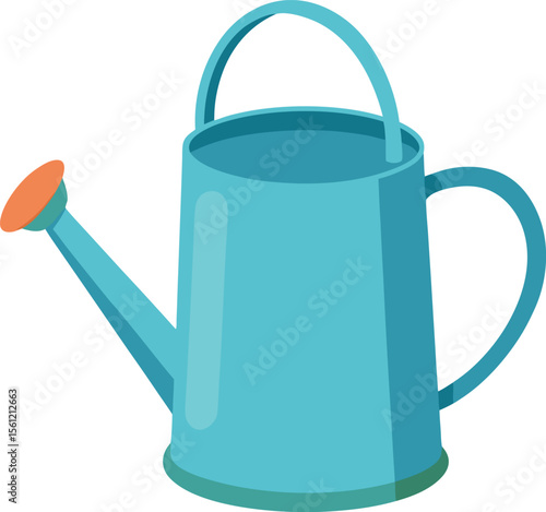Classic watering can illustration on a clean white background for gardening and home use
