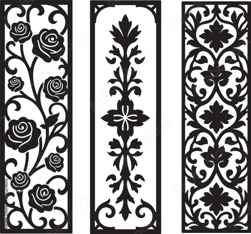 Floral Border Laser Cut Pattern Bundle 