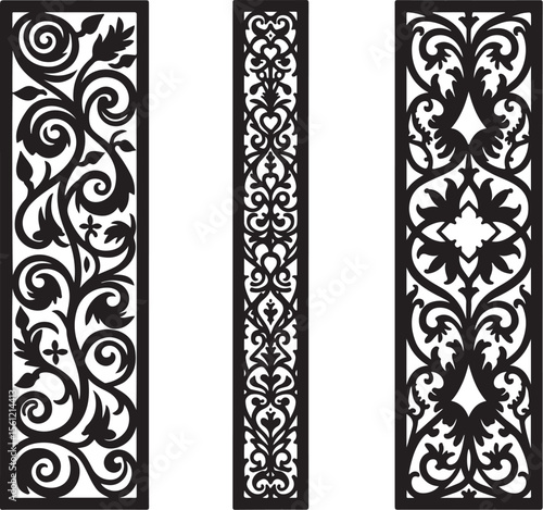 Floral Border Laser Cut Pattern Bundle 