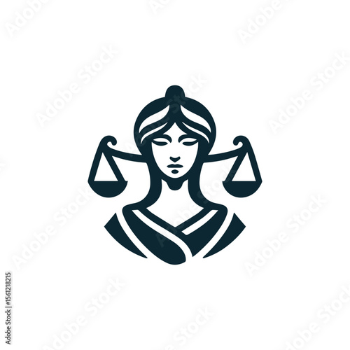 Justice goddess logo