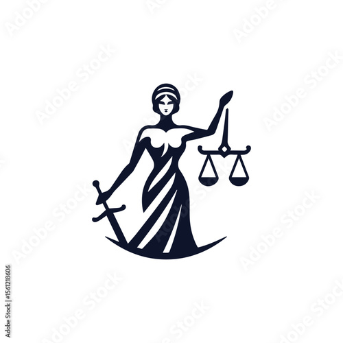 Justice goddess logo