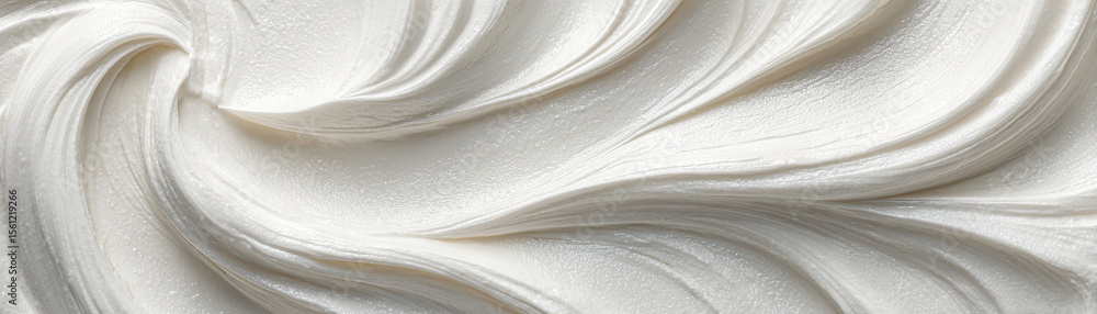 Fototapeta premium Close-up of smooth, creamy texture of whipped cream. transparent background