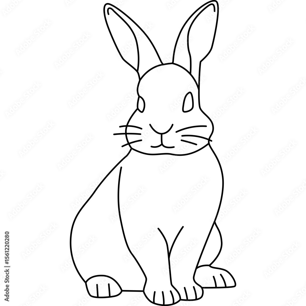 Obraz premium Line Rabbit Illustration