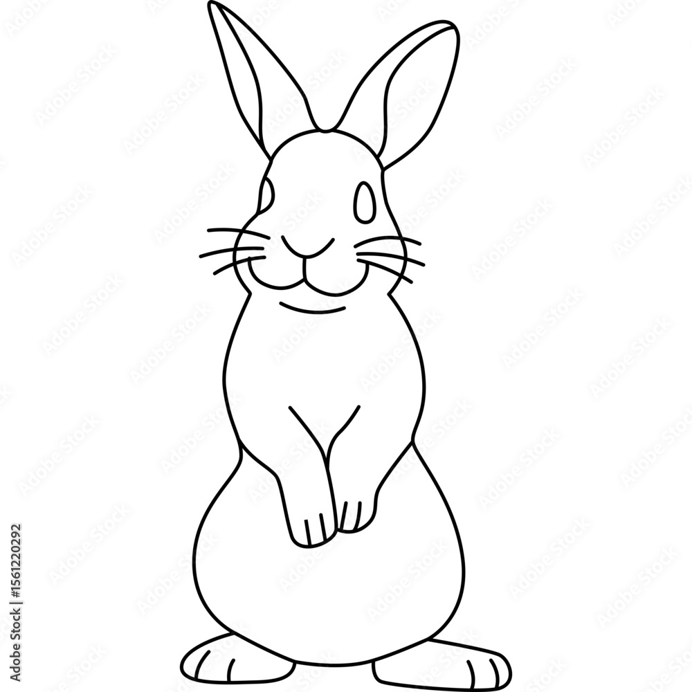 Obraz premium Line Rabbit Illustration