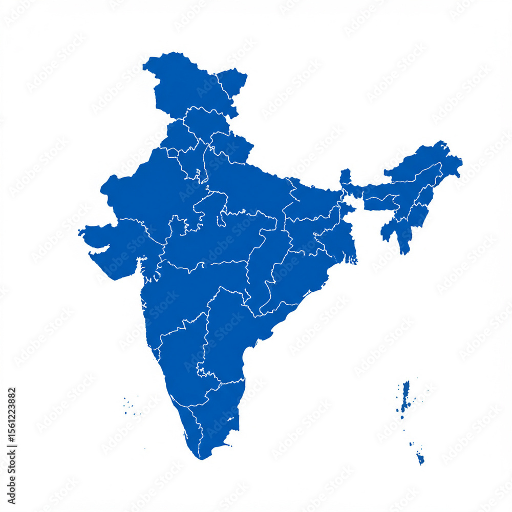 Obraz premium india national map vector image on white background