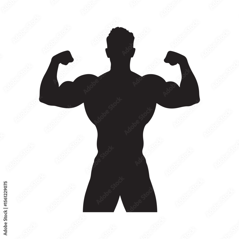 Fototapeta premium muscular man lifting weights