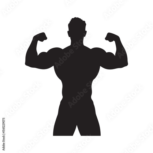 muscular man lifting weights
