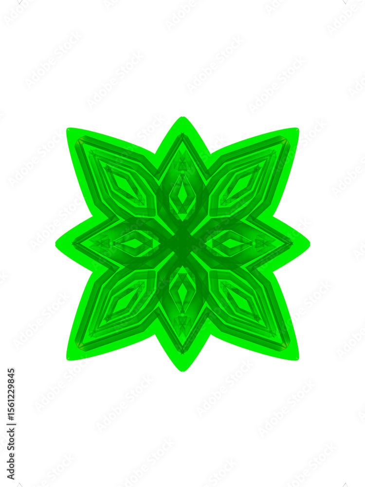 Obraz premium abstract green star