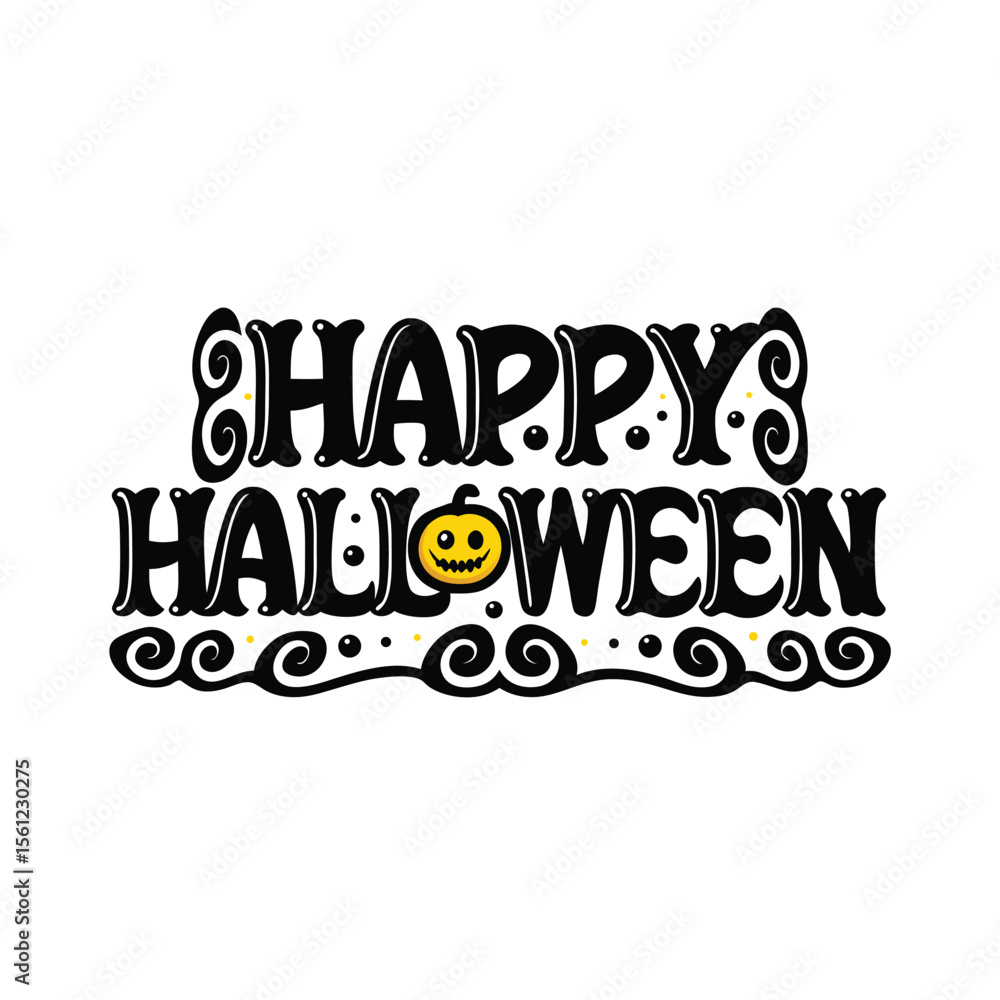 Obraz premium Happy Halloween Background Concept Vector Art & Graphics