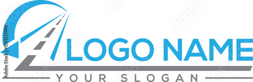 Vector black car road icons set. Highway symbols. Road signs logo for company