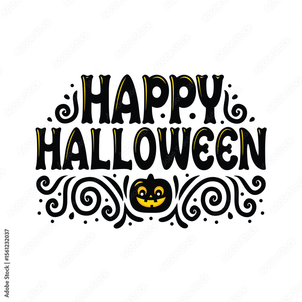 Fototapeta premium Happy Halloween Background Concept Vector Art & Graphics