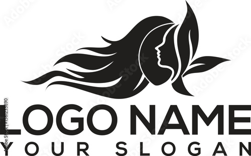 Woman face logo design