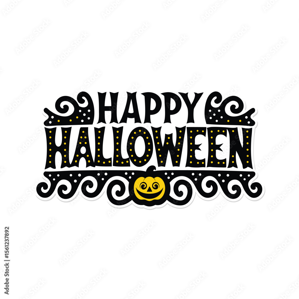 Fototapeta premium Happy Halloween Background Concept Vector Art & Graphics