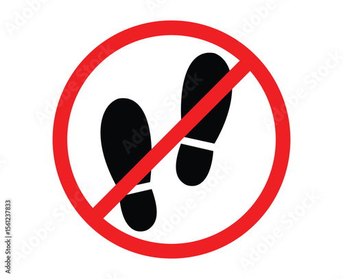 walk print. boot print. no shoes allowed. no shoes. A sign that says please remove your shoes
