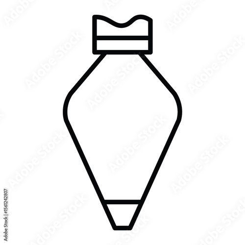 Wallpaper Mural Pastry bag icon Black and white outline flat sign vector Torontodigital.ca