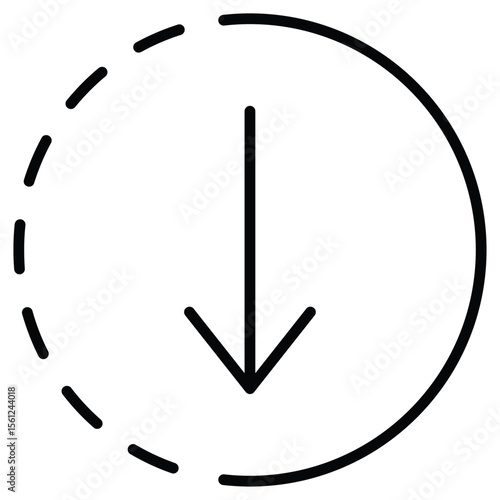 submit progress icon Black and white outline flat sign vector