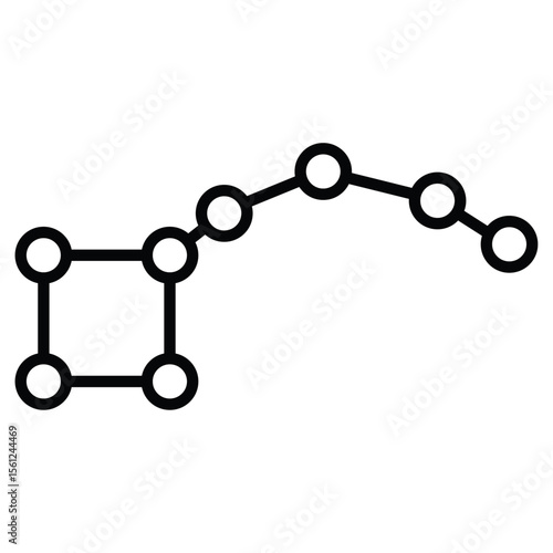 Ursa major icon Black and white outline flat sign vector