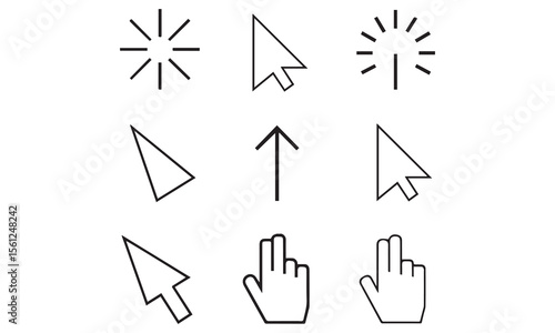 Collection hand drawn arrows. Set simple arrows isolated on white background. Arrow mark icons