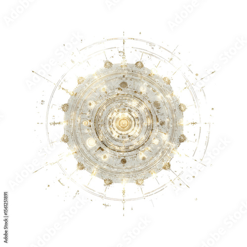 Celestial Chandelier Abstract Design with Ornate Lighting Fixture