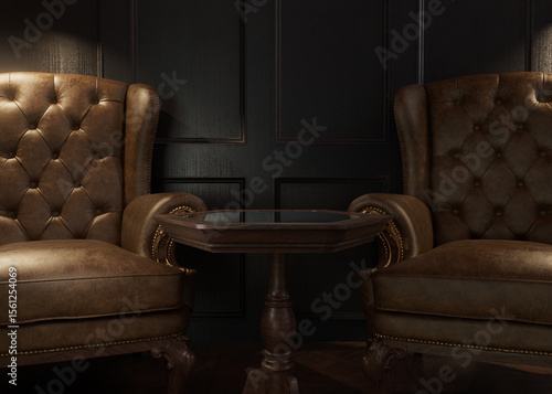 Cigar Room Leather Chairs