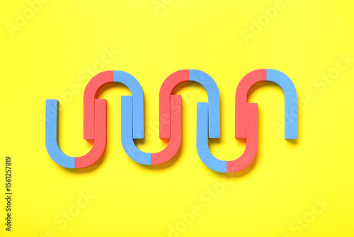Horseshoe shaped magnets on...