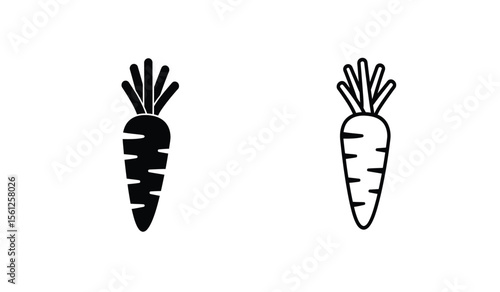 Carrot icon, Carrot sign vector for web site Computer and mobile app