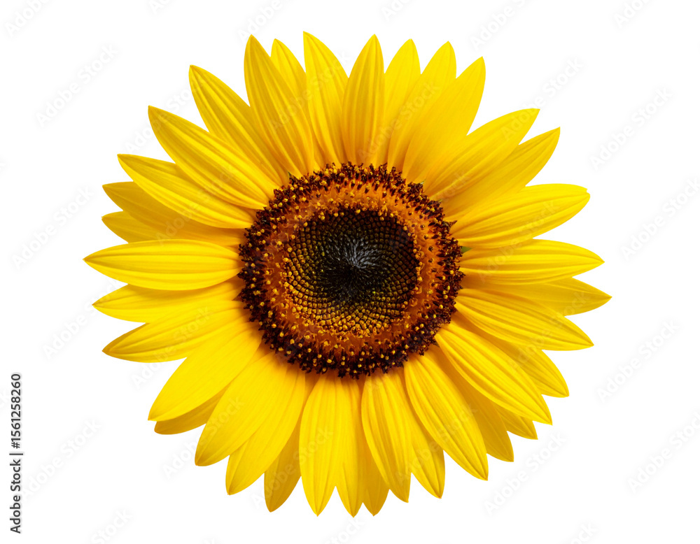 Close-Up of Sunflower Head with Petals Partially Curled, Transparent PNG Close-Up of Sunflower Head with Petals Partially Curled, Transparent PNG