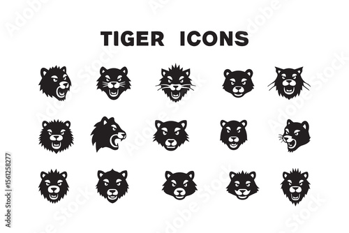 Tiger Face Vector Art | Fierce Jungle Cat Illustration for Tattoos, Apparel & Branding Projects .