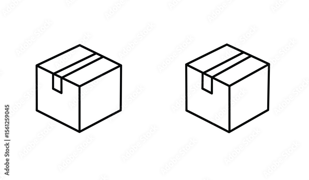 Box icon logo design. box sign and symbol, parcel, package Box icon logo design. box sign and symbol, parcel, package