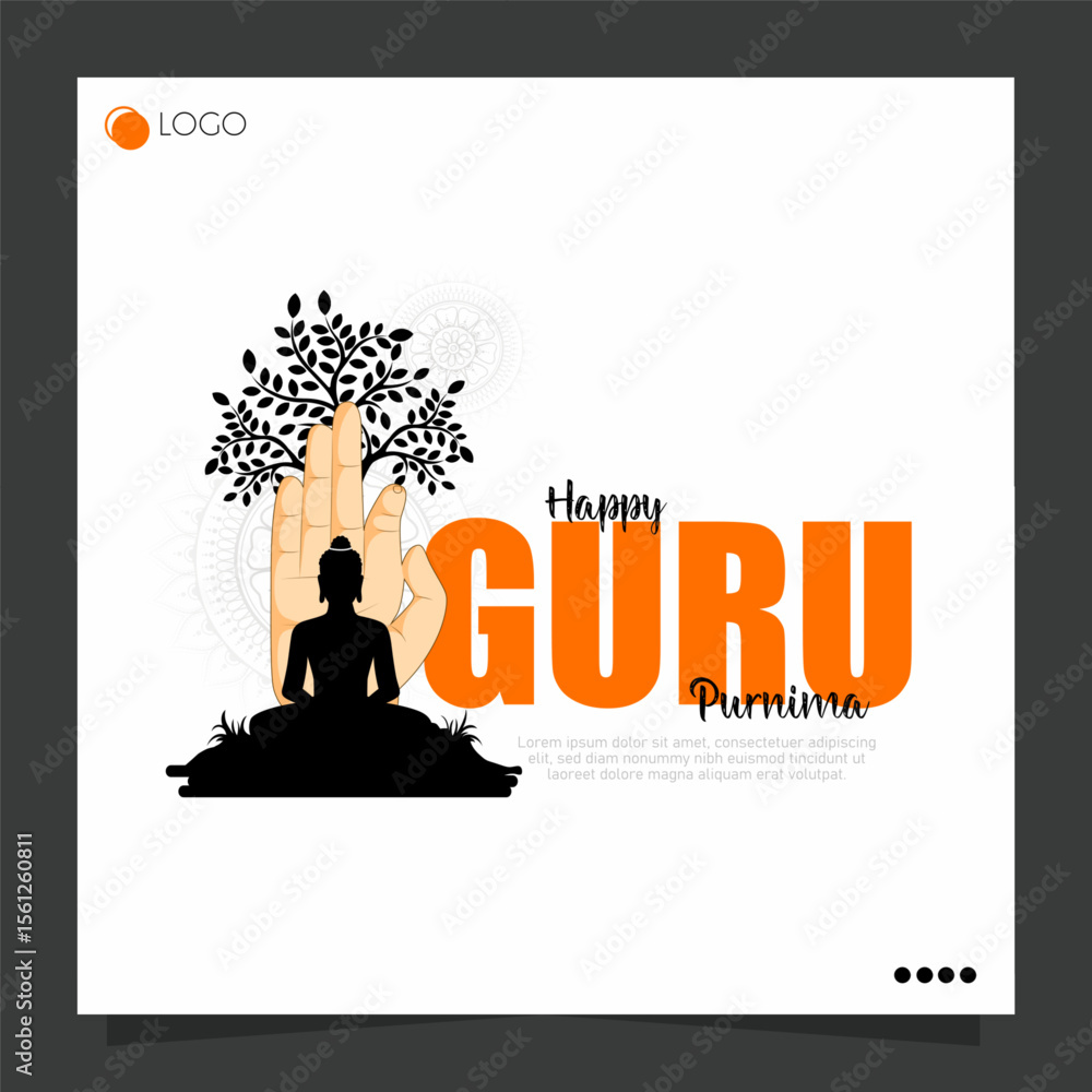 Obraz premium Guru Purnima is a spiritual and cultural festival celebrated to honor and express gratitude to teachers and gurus for their guidance, wisdom, and teachings.