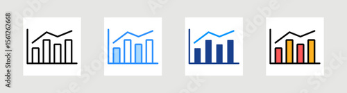 Forecasting Icon Collection Set Multiple Style