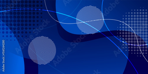Abstract blue geometric background. Dynamic shapes composition. vector illustration. eps 10