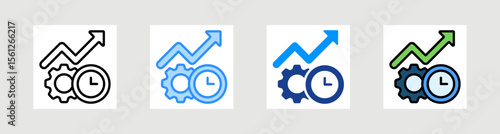 Productivity Icon Collection Set Multiple Style